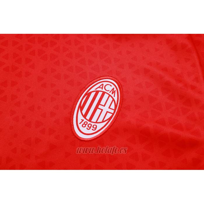 Chandal del AC Milan Manga Corta 2023-2024 Rojo - Pantalon Corto